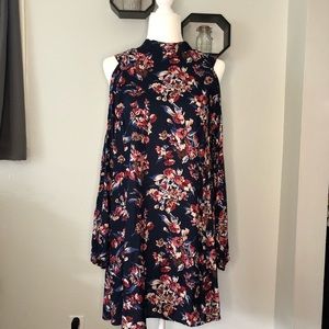Floral Cold-Shoulder Dress